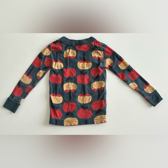 Hanna Andersson long john pajamas 90 cm 3T Candy apple fall autum apples VGUC - Picture 3 of 6